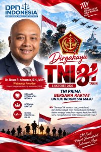 Dr. Bonar P. Krisnanto Ucapkan Dirgahayu TNI ke-81, Tekankan Semangat Pengabdian