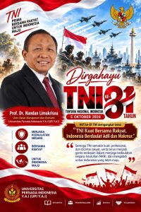 HUT ke-81 TNI, Prof. Nandan Limakrisna: TNI Harus Semakin Profesional